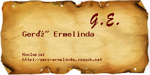 Gerő Ermelinda névjegykártya